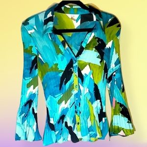 Y2K Bodycon Bell Sleeve Button-down